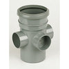 FloPlast Push-Fit 3-Boss Single Socket Pipe Grey 110mm SP581G-Floplast (Via Nmbs)-Oceanair