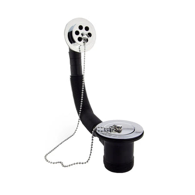 Embrass Peerless 1 1/2" Bath Combi Waste Chain & Plug Brass 201760-Embrass Peerless-Oceanair