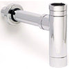 Embrass Peerless 202117 Modern 1 1/4" Bottle Trap 300mm External & Wall Flange Seal 76mm Chrome-Embrass Peerless-Oceanair
