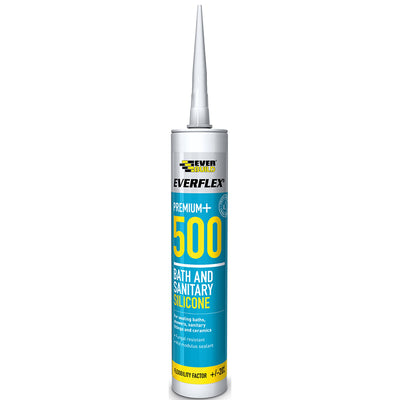 Sika Everbuild® Everflex® Premium+ 500 Bath & Sanitary Silicone Sealant Manhattan Grey 295ml 484838-Sika Ltd-Oceanair