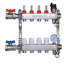 Oceanfloor 4 Port UFH Manifold with Pressure Gauge, AAV & Ball Valves-TUS (Trade Underfloor Supplies) Ltd-Oceanair