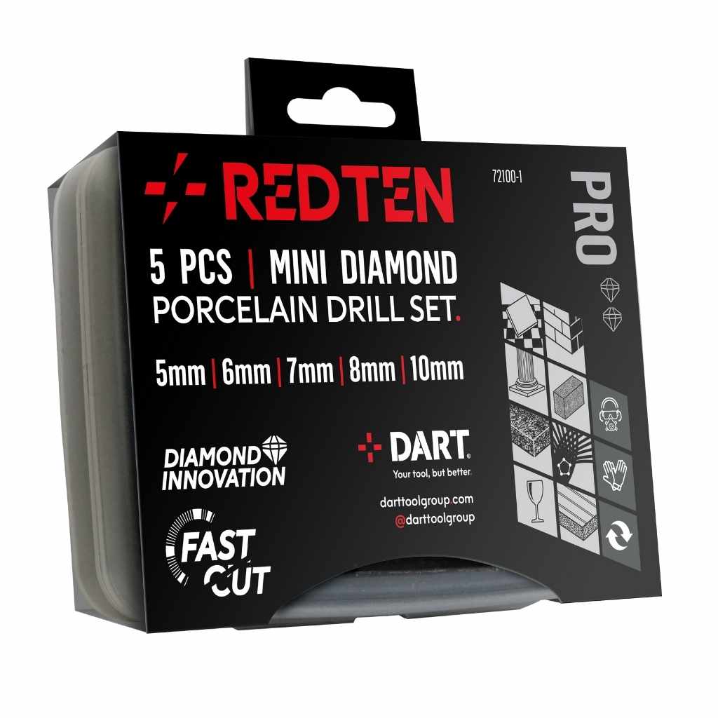 Dart Red Ten Pro 5 Piece Diamond Porcelain Drill Set 72100-1-Dart Tools Group-Oceanair