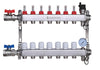 Oceanfloor 7 Port UFH Manifold with Pressure Gauge, AAV & Ball Valves-TUS (Trade Underfloor Supplies) Ltd-Oceanair
