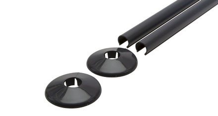 Talon Snappit Radiator Tail Pipe Covers and Collars Anthracite Grey 200mm ACSNA/K2-Talon Fixings Co (Via Nmbs)-Oceanair