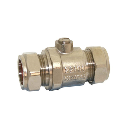 Navigator Brass Full Bore Isolating Valve Heavy Pattern Chrome 22mm BFIVHP-22-Navigator MSL Ltd-Oceanair