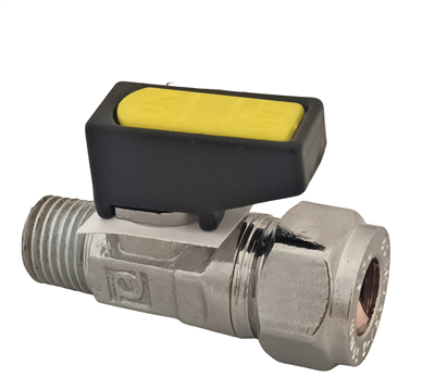 Navigator Brass Mini Gas Ball Valve Chrome MI 10mm X 1/4" BFMBV-10B-NAVIGATOR MSL LTD-Oceanair
