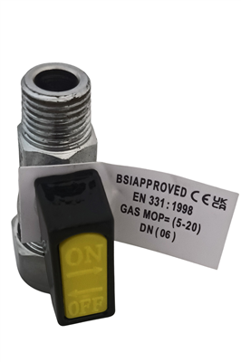 Navigator Brass Mini Gas Ball Valve Chrome MI 10mm X 1/4" BFMBV-10B-NAVIGATOR MSL LTD-Oceanair