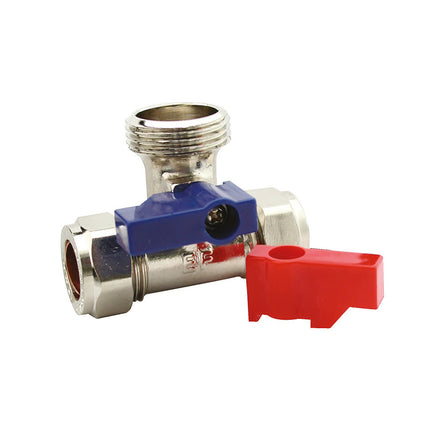 Navigator Compression Tee Washing Machine Valve 15mm x 3/4" BFWMVT-15E-Navigator MSL Ltd-Oceanair