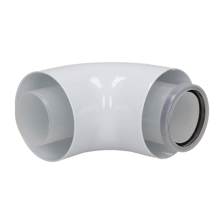 Vaillant 60/100mm 90 Degree Boiler Flue Elbow White 303910 - Flue Elbow - VAILLANT GROUP UK LIMITED - Oceanair
