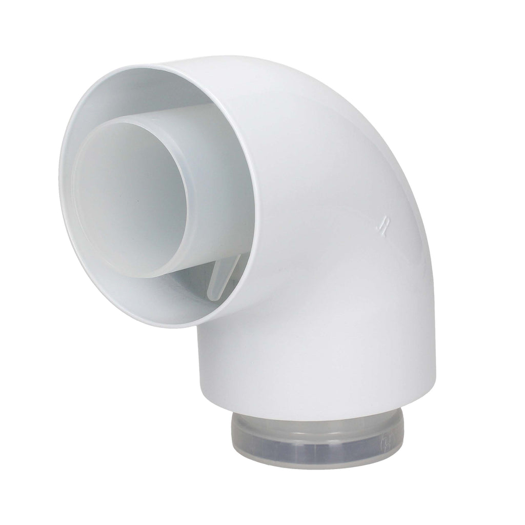 Vaillant 60/100mm 90 Degree Boiler Flue Elbow White 303910 - Flue Elbow - VAILLANT GROUP UK LIMITED - Oceanair