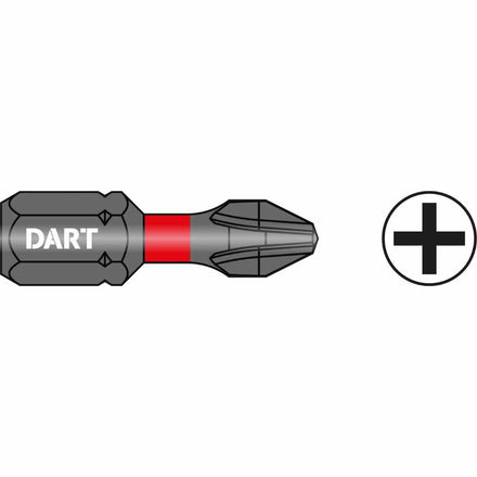 Dart PH2 25mm Impact Driver Bit (Pk 10) DDIPH2-10-Dart Tools Group-Oceanair