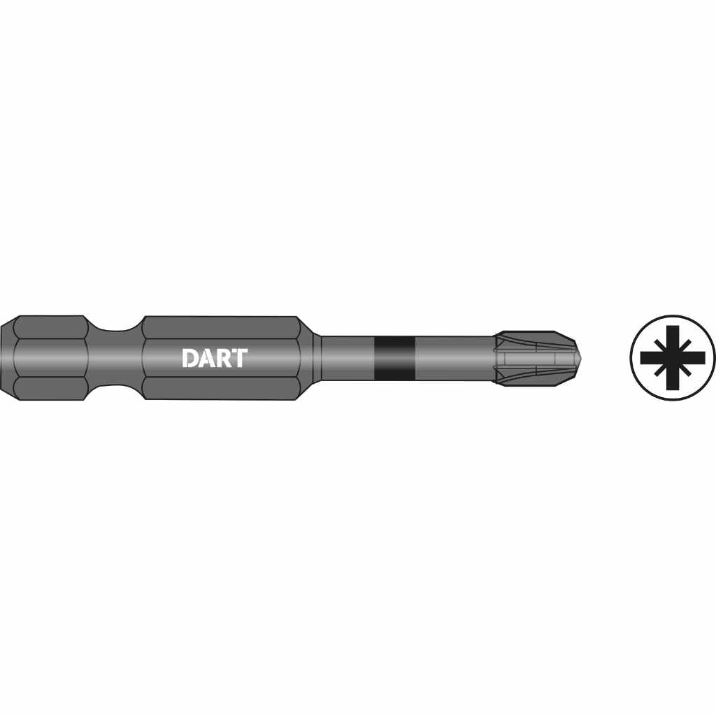 Dart PZ2 50mm Impact Driver Bit (Pk 10) DI50PZ2-10-Dart Tools Group-Oceanair