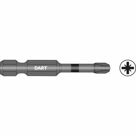 Dart PZ2 50mm Impact Driver Bit (Pk 10) DI50PZ2-10-Dart Tools Group-Oceanair