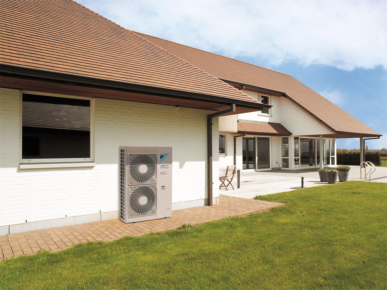 Daikin VRV IV RXYSQ-TY1 High Capacity Mini VRV outside a house