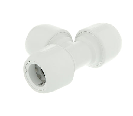 Hep2O Plastic Push-Fit Equal Tee White 28mm-Wavin Uk Ltd (Via Nmbs)-Oceanair