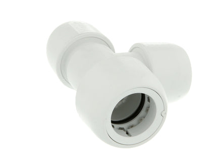 Hep2O Plastic Push-Fit Reducing Tee White 15mm x 10mm x 10mm HD14/15W-Wavin Uk Ltd (Via Nmbs)-Oceanair