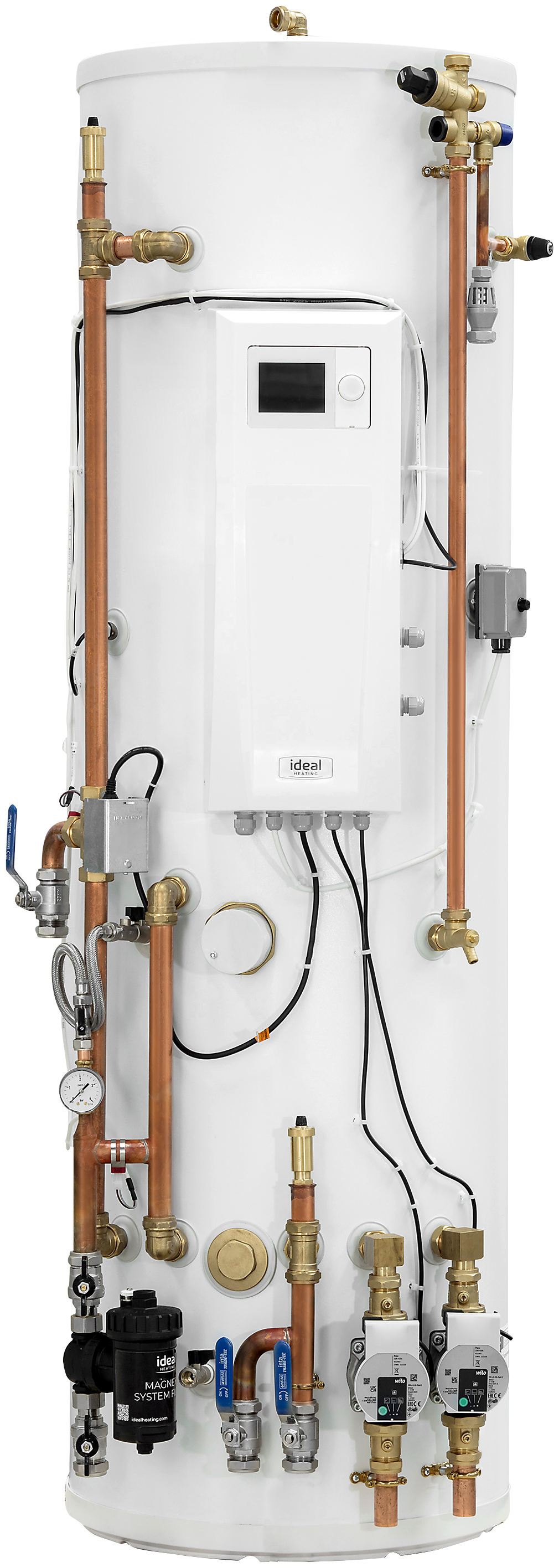 Ideal Logic Air DHW Pre-Plumbed Cylinder 180L 1 Zone Inc Control & Buffer 236206-Ideal Boilers Limited-Oceanair