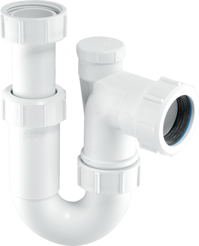 McAlpine Adjustable Inlet Tubular Swivel Anti-Syphon P Trap 32mm ASA10V-Mcalpine & C0 Ltd-Oceanair