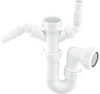 McAlpine Double Appliance Sink Trap with Twin 135 Degree Nozzles White 40mm WM11-Mcalpine & C0 Ltd-Oceanair