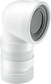 McAlpine Flexible 90 Degree Angled Back to Wall WC Connector White 152.5mm WC-CON8F18-Mcalpine & C0 Ltd-Oceanair
