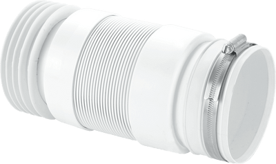 McAlpine Flexible Straight Back to Wall WC Pan Connector WC-F21R-Mcalpine & C0 Ltd-Oceanair