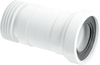 McAlpine 4" Flexible Straight WC Pan Connector White 140mm - 290mm WC-F23R-Mcalpine & C0 Ltd-Oceanair