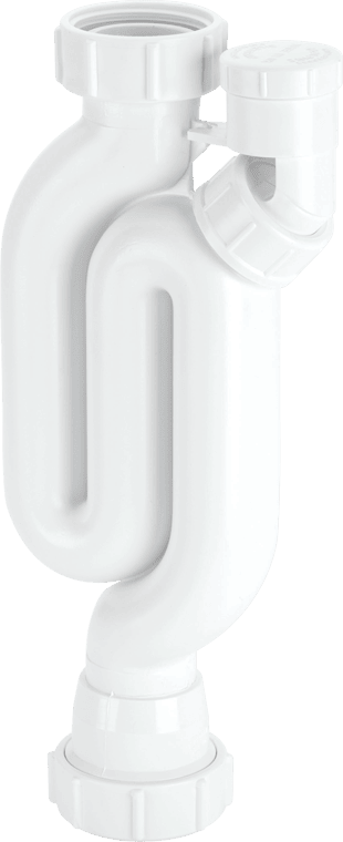 McAlpine Straight Through Anti-Syphon Pedestal Trap 1 1/4" White X10V-Mcalpine & C0 Ltd-Oceanair