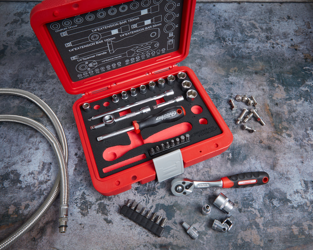 Nerrad 37 Piece 1/4" Drive Socket Set NT6400-Nerrad Tools Limited-Oceanair