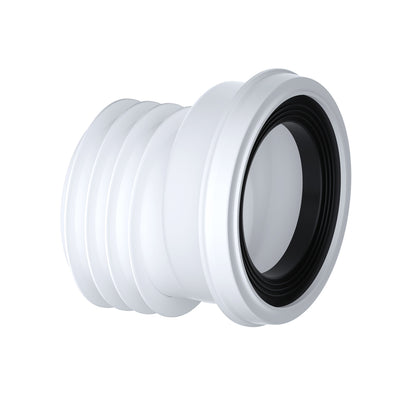 Viva Easi-Fit 20mm Offset Rigid WC Pan Connector White PP0003-Mercantile Ventures Ltd-Oceanair