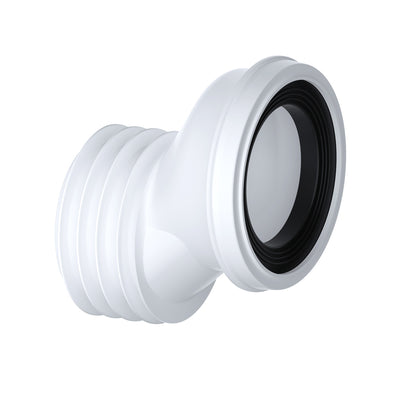 Viva Easi-Fit 40mm Offset Rigid WC Pan Connector White PP0003/A-Mercantile Ventures Ltd-Oceanair