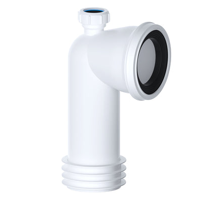 Viva Easi-Fit 90 Degree Rigid Pan Connector with 1¼" Adapter White PP0005/A-Mercantile Ventures Ltd-Oceanair