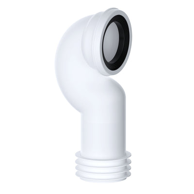 Viva Easi-Fit 110mm Rigid Swan Neck Pan Connector White PP0006-Mercantile Ventures Ltd-Oceanair