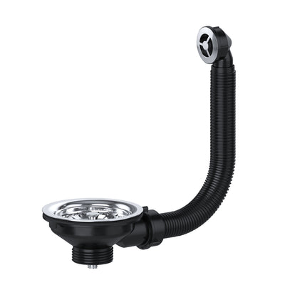 Viva 1 1/2" Basket Strainer Waste and Round Overflow PP0010-Mercantile Ventures Ltd-Oceanair