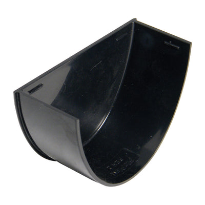 FloPlast uPVC Hi-Cap Half Round Gutter Internal Stopend Black 115mm REH2B-Floplast (Via Nmbs)-Oceanair