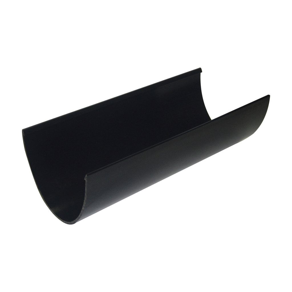 FloPlast uPVC Hi-Cap Half Round Gutter Black 115mm RGH4B-Floplast (Via Nmbs)-Oceanair