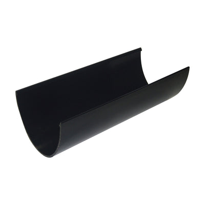 FloPlast uPVC Hi-Cap Half Round Gutter Black 115mm RGH4B-Floplast (Via Nmbs)-Oceanair
