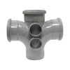 FloPlast Push-Fit Soil 92.5 Degree Double Branch Grey 110mm SP230G-Floplast (Via Nmbs)-Oceanair
