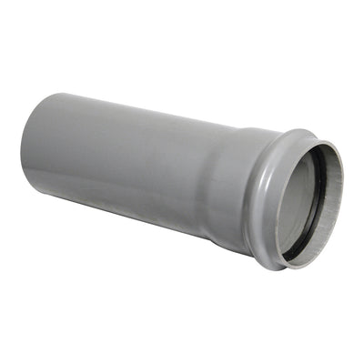 FloPlast 110mm Ring Seal Soil Single Socket Pipe Grey 3m SP3G-Floplast (Via Nmbs)-Oceanair