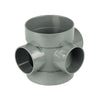 FloPlast Solvent Weld 3-Boss Double Socket Short Pipe Grey 110mm SP583G-Floplast (Via Nmbs)-Oceanair