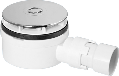 McAlpine 90mm Shower Trap with Non-Return Valve & 1 1/2" Outlet ST90CP10-NRV Chrome-F&P Wholesale - Tricom-Oceanair