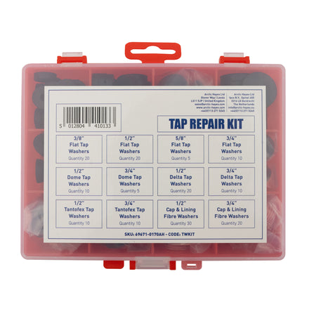 Arctic Hayes Tap Washer Kit 170 Pieces TWKIT-Arctic Hayes-Oceanair