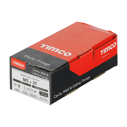 Timco Metal Cavity Anchors Zinc M5 X 37 (45mm Screw) 50037CA-Timco-Oceanair