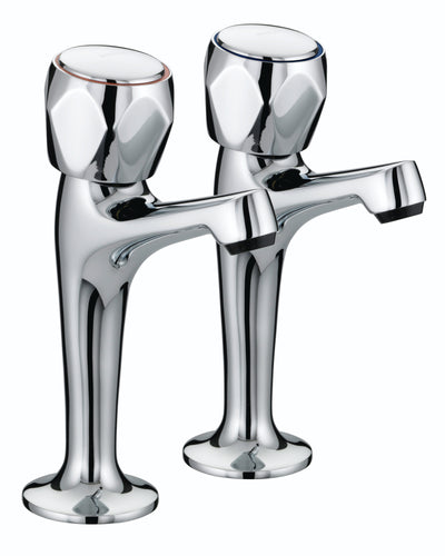 Bristan Value Club High Neck Pillar Taps 1/2" Chrome VAC HNK C MT-Bristan-Oceanair