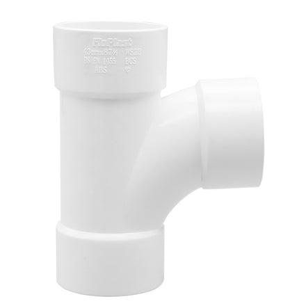 FloPlast ABS Solvent Weld Swept Tee White 32mm WS22W-Floplast (Via Nmbs)-Oceanair