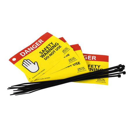 Arctic Hayes Danger Safety Warning Tags 10Pk