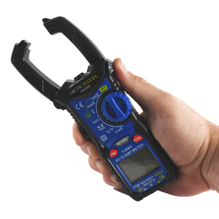 Arctic Hayes Digital Clamp Meter with Temperature Function AH206 In Use