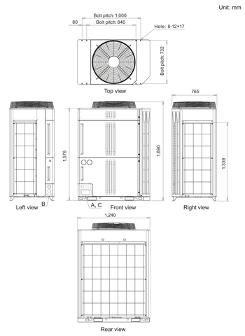Fujitsu VRF Outdoor Units - VR-IV Series