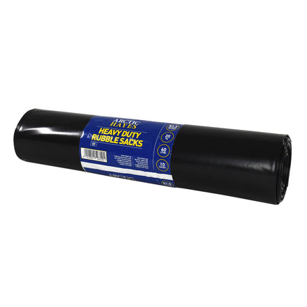 Arctic Hayes Heavy Duty Black Rubble Sacks Rolled up