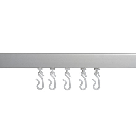 Croydex Profile 800 L-Shaped Shower Curtain Rail 760mm X 1675mm Silver GP85700-Croydex-Oceanair