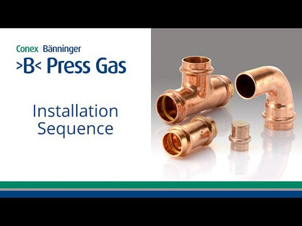 Conex Banninger B Press Copper Gas Stop End 15mm PG5301 0280000